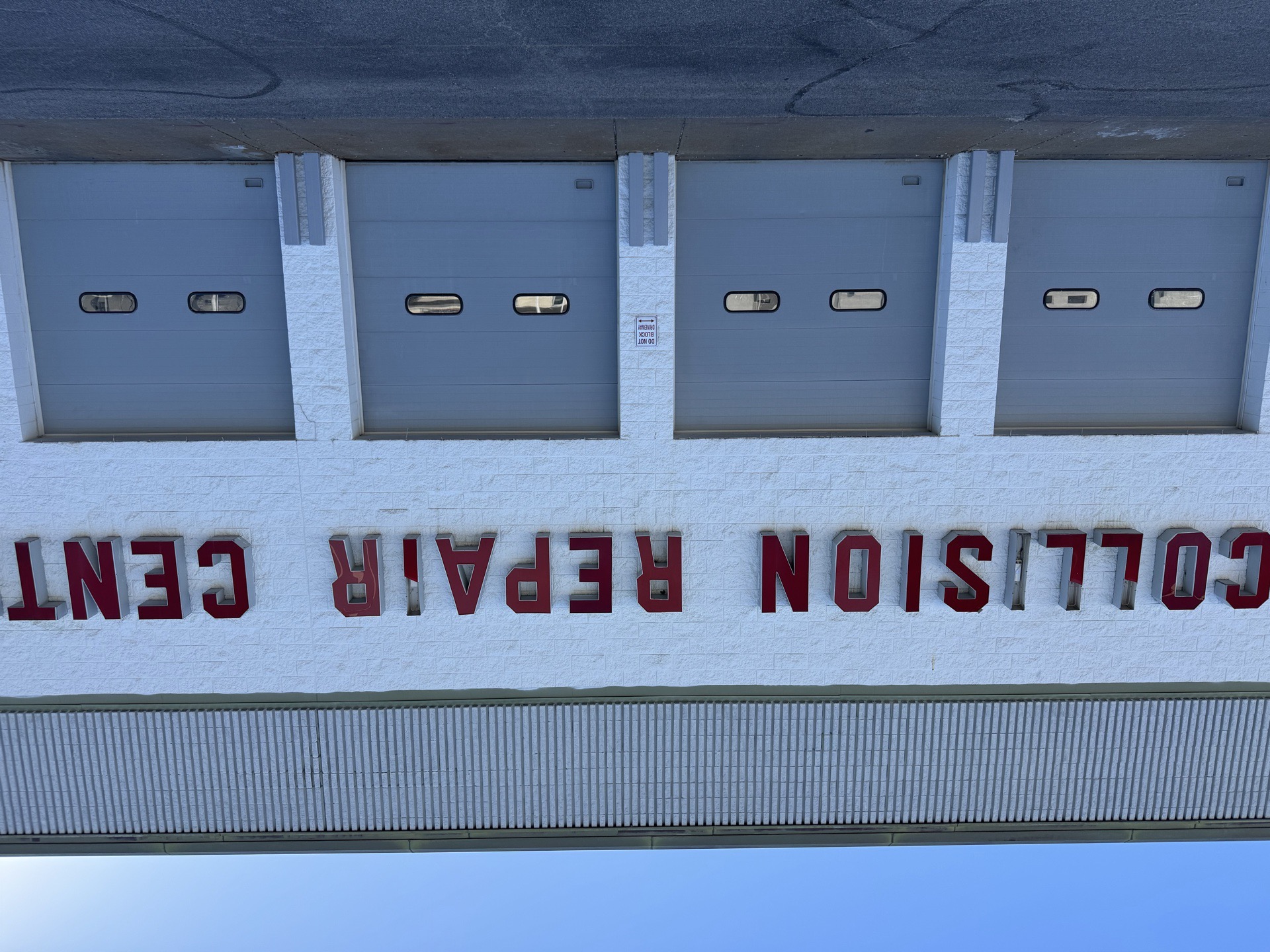 Original Bob Rohrman Collision Repair Center signage at 3400 National Drive, Lafayette IN, before the 2026 upgrade